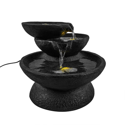 Three Step Stone Saucer Fountain - 40 cm