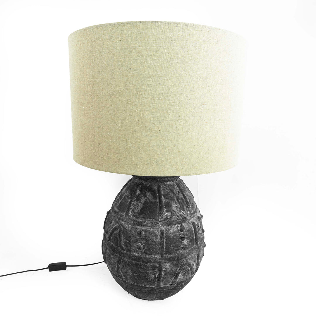 Ceramic Egg Shaped Base Table Lamp