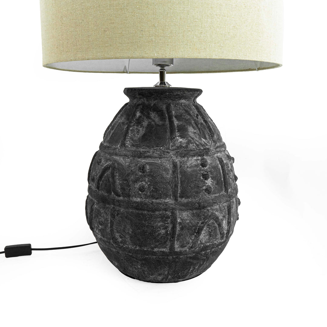 Ceramic Egg Shaped Base Table Lamp