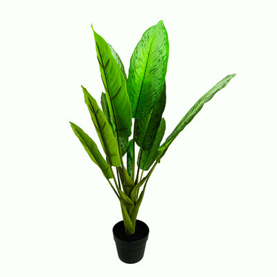 Faux Dieffenbachia Tree With Pot - 3 Feet