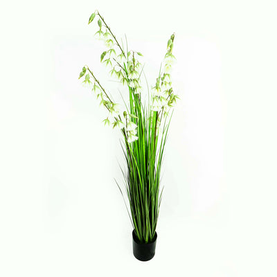 Faux Princess Flower Grass With Pot - 6 Feet