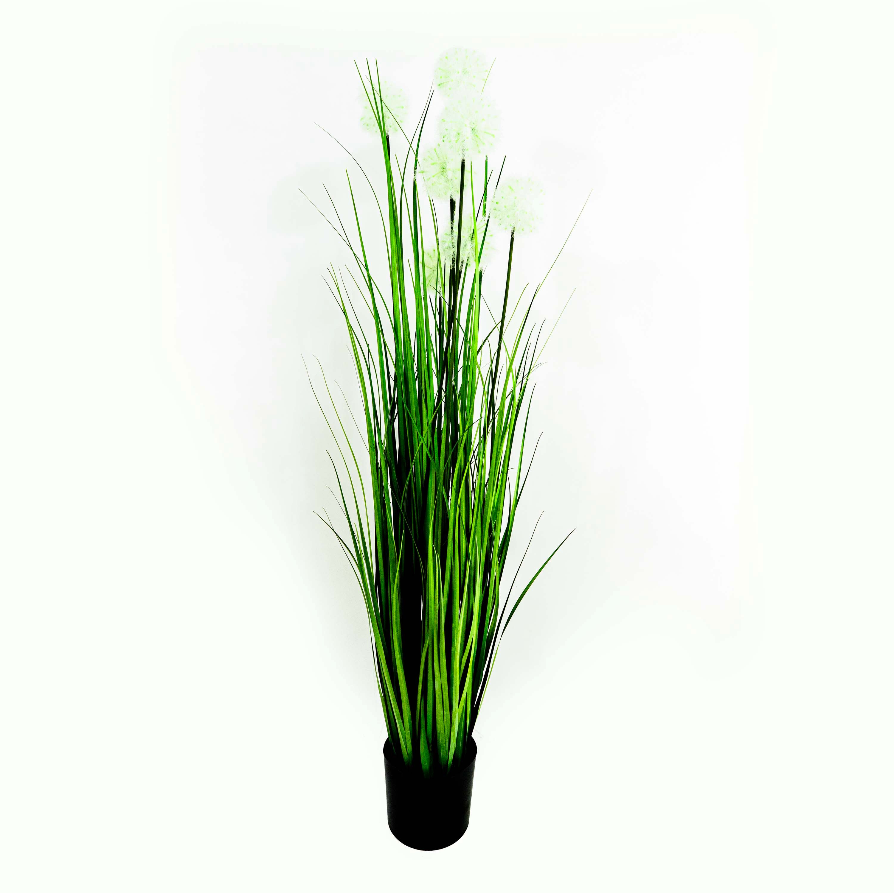 Faux Dandelion Grass With Pot - 5 Feet