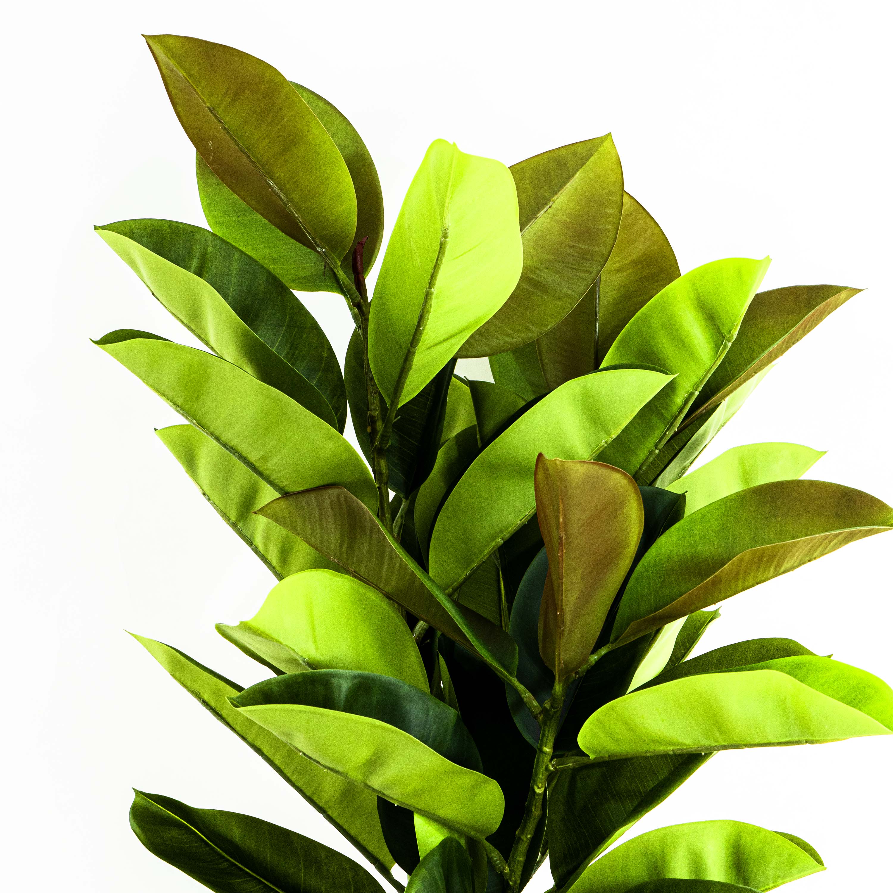 Faux Rubber Tree With Pot - 4.5 Feet