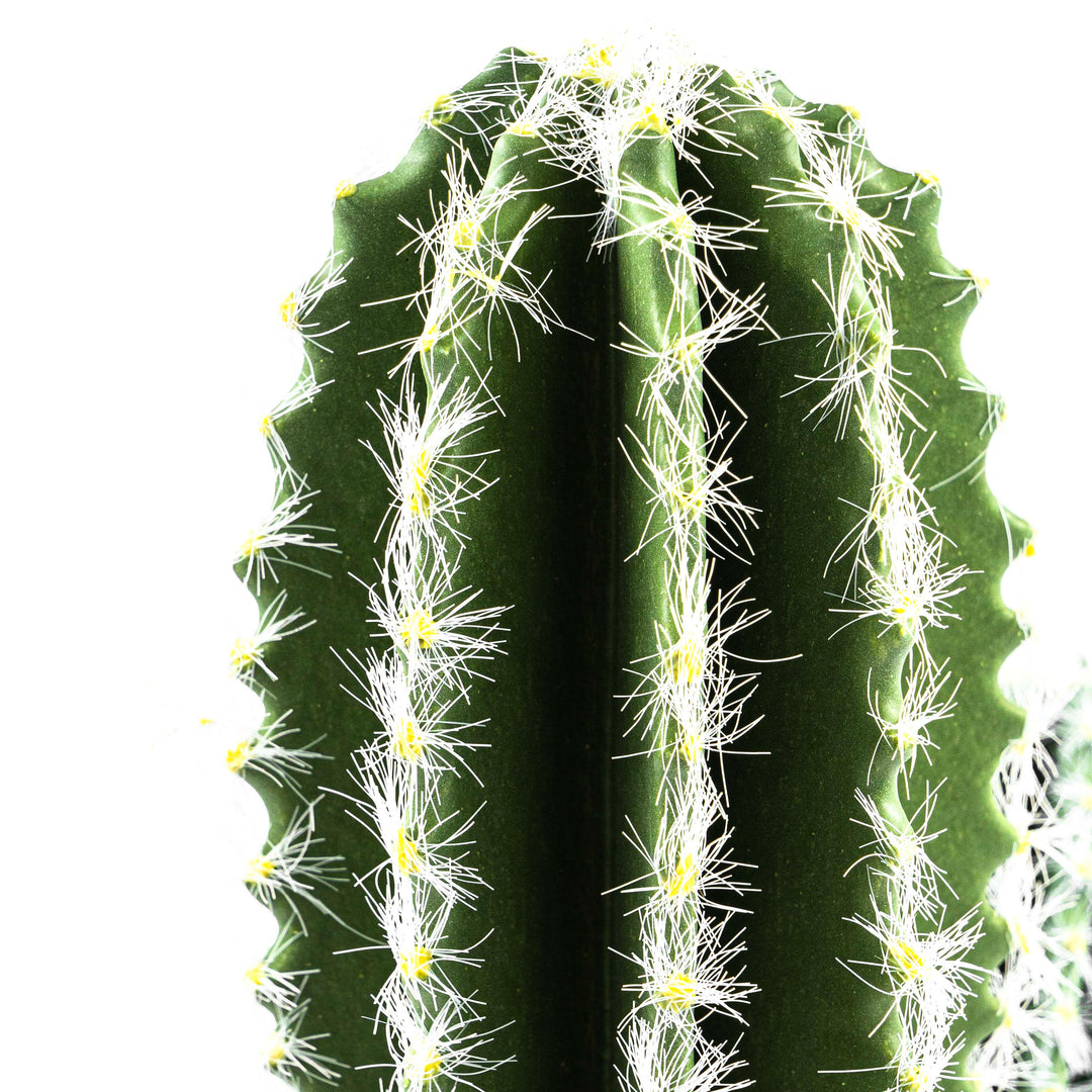 Faux Cactus Plant White Vein Leaf With Pot