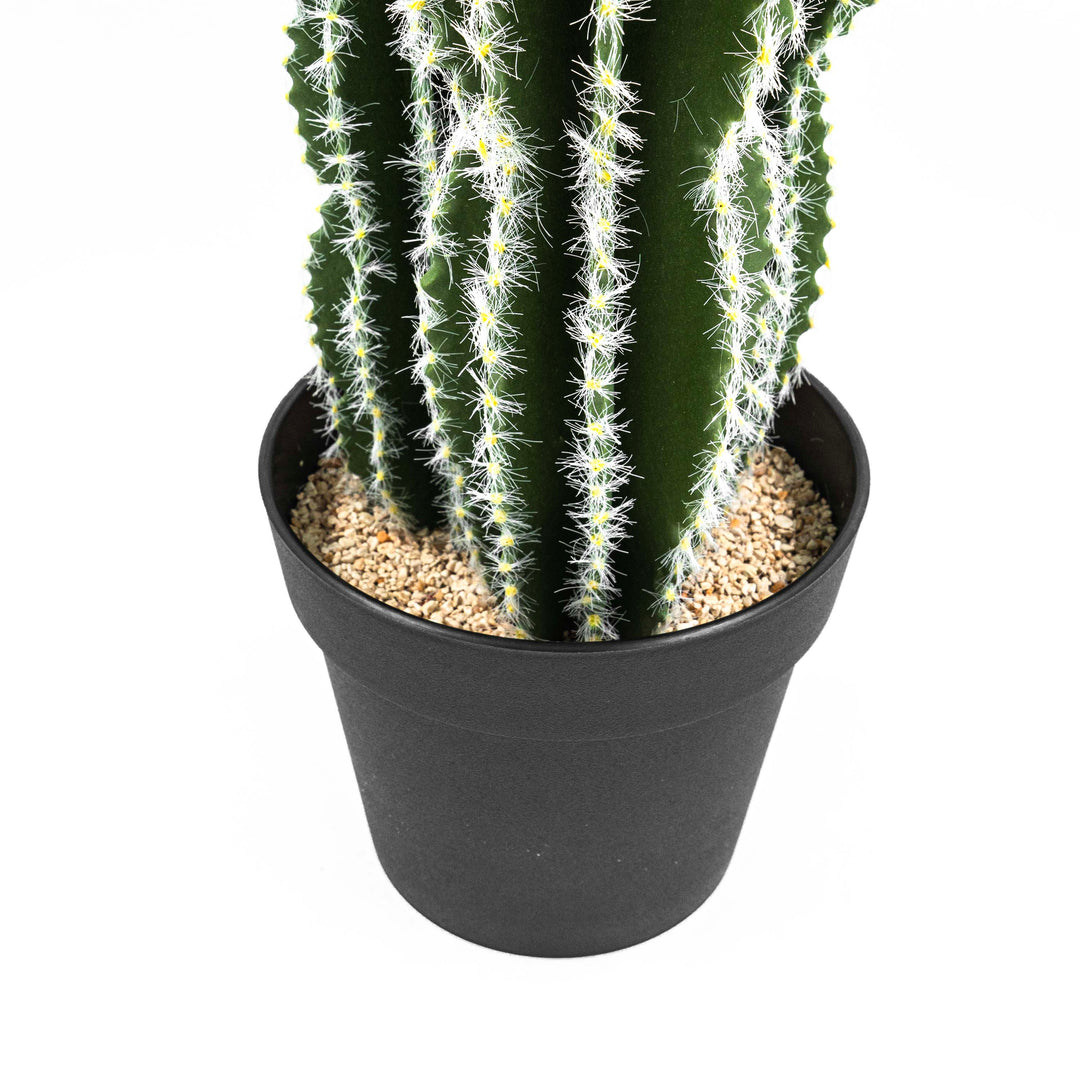 Faux Cactus Plant White Vein Leaf With Pot