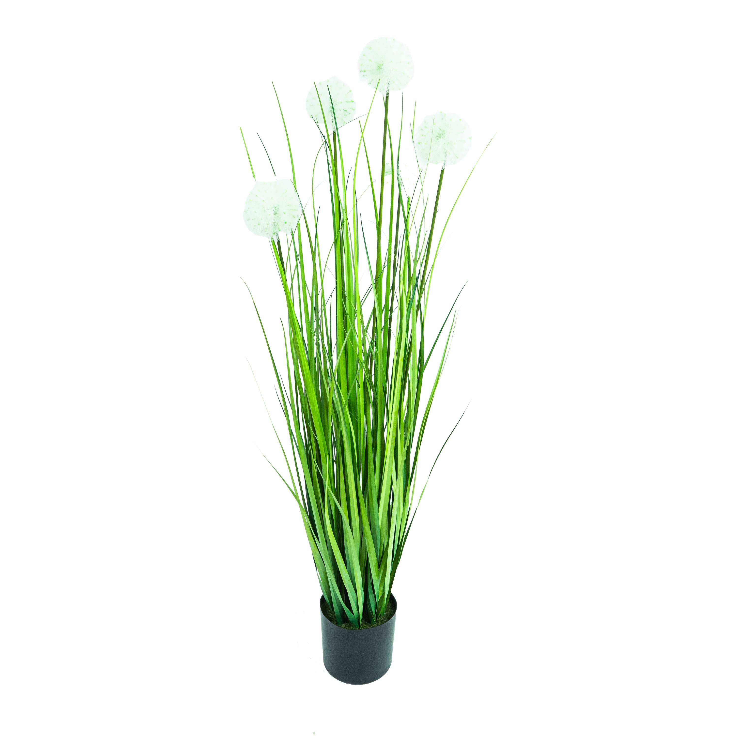 Faux Dandelion Grass With Pot - 4 Feet