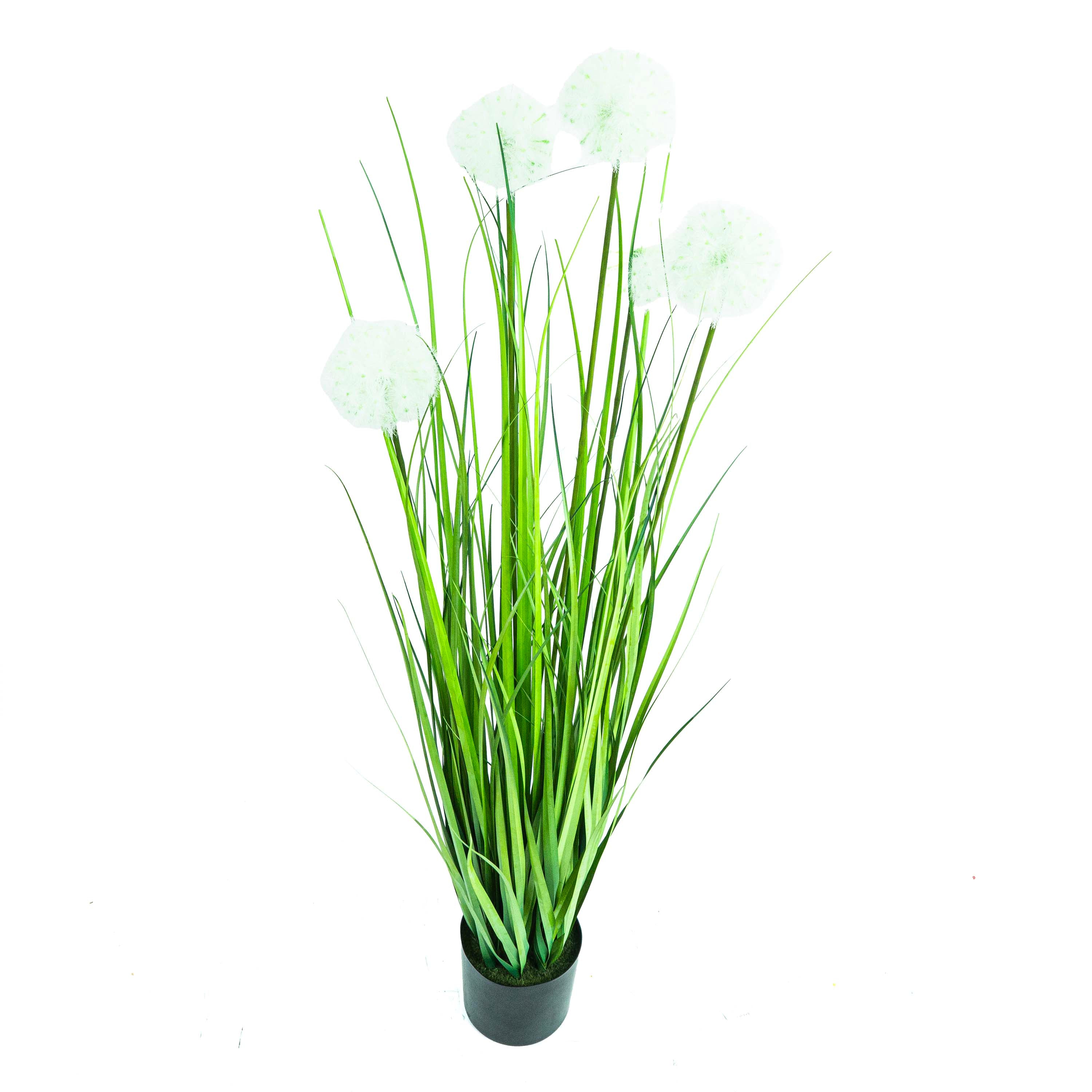 Faux Dandelion Grass With Pot - 4 Feet