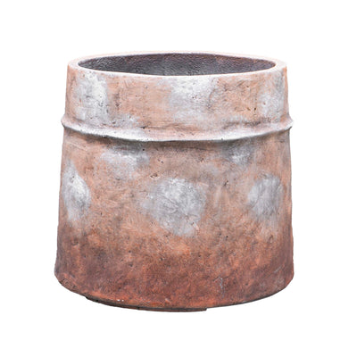 Fiber Clay Rustic Brown Wide Pot