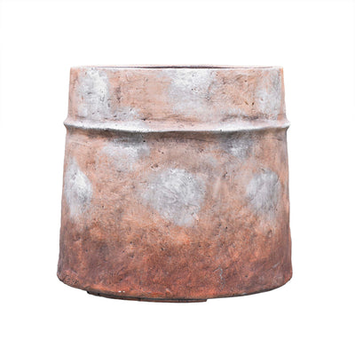 Fiber Clay Rustic Brown Wide Pot