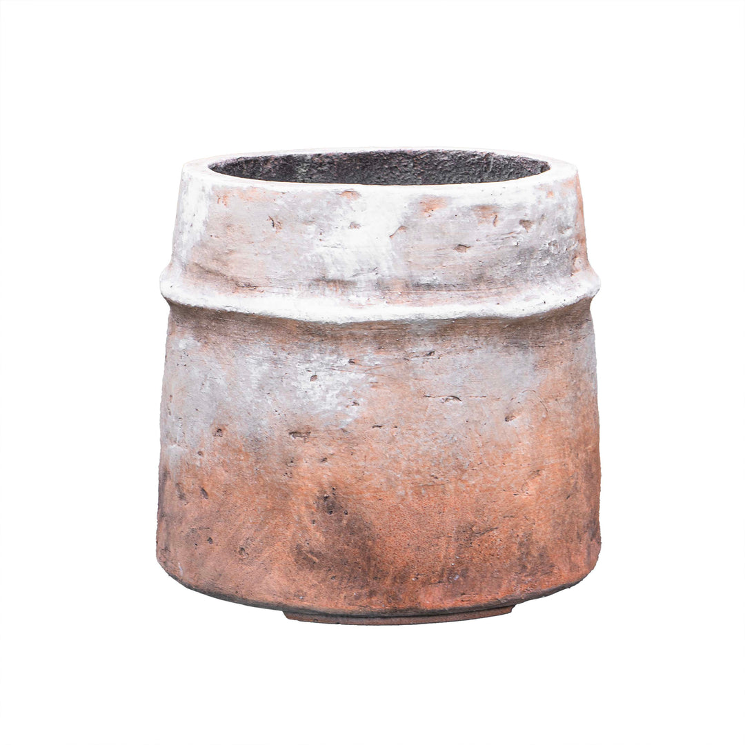 Fiber Clay Rustic Brown Wide Pot