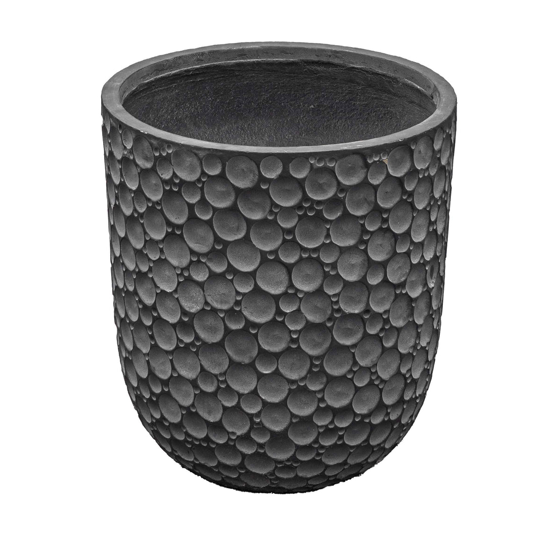 Fiber Clay Grey Textured Pot