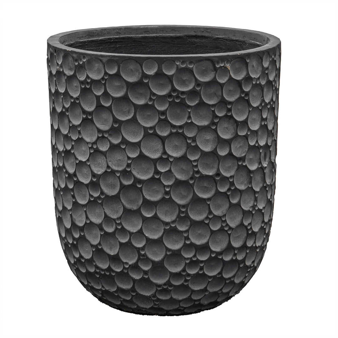 Fiber Clay Grey Textured Pot