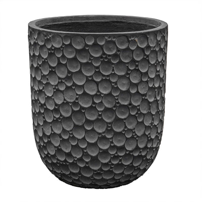 Fiber Clay Grey Textured Pot