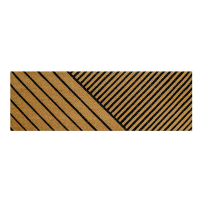 PVC Backed Coir Mat Lady Geometric