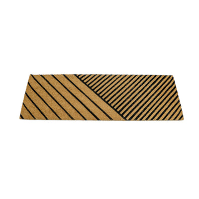 PVC Backed Coir Mat Lady Geometric