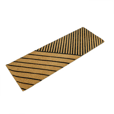 PVC Backed Coir Mat Lady Geometric