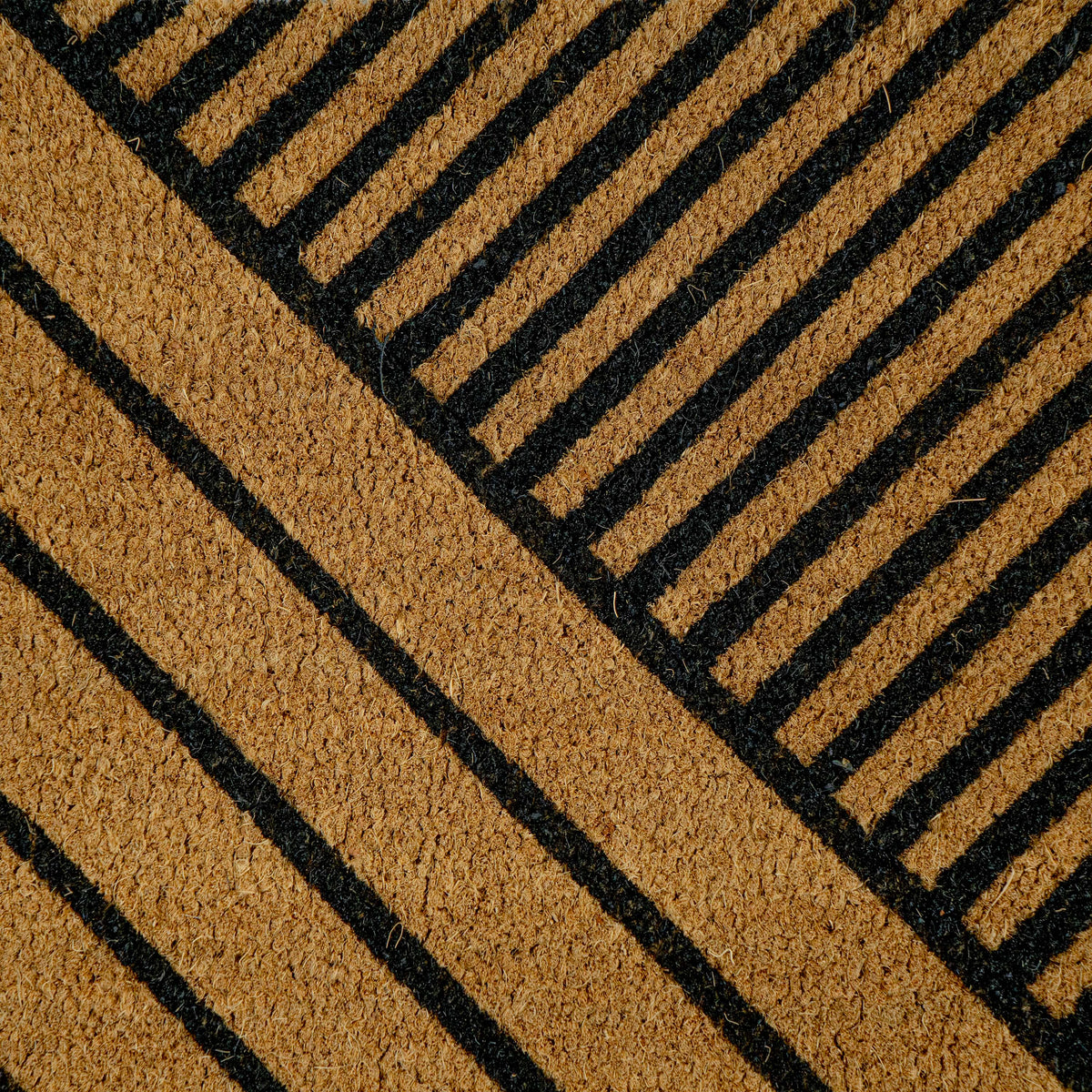 PVC Backed Coir Mat Lady Geometric
