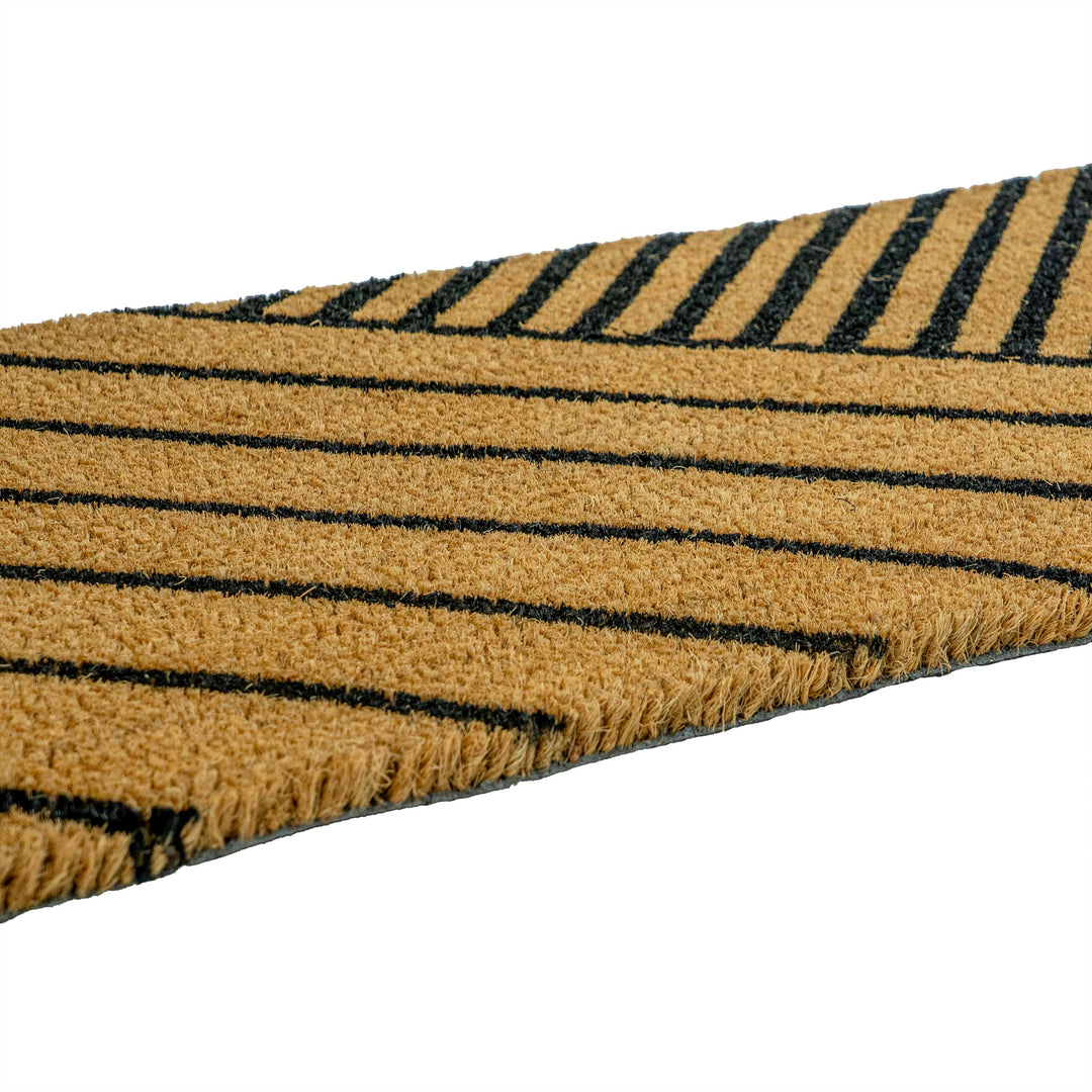 PVC Backed Coir Mat Lady Geometric