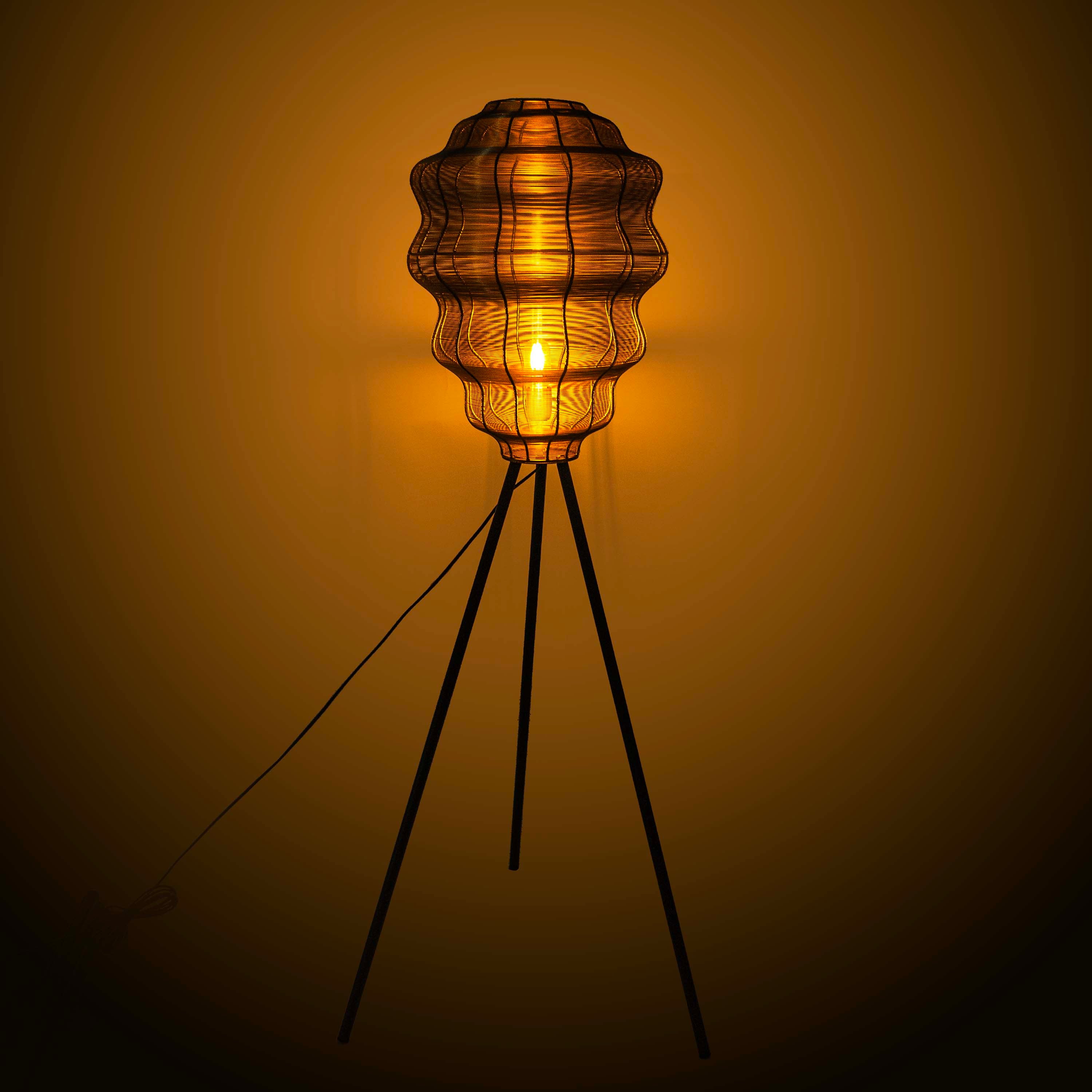 Large Step Cut Floor Lamp
