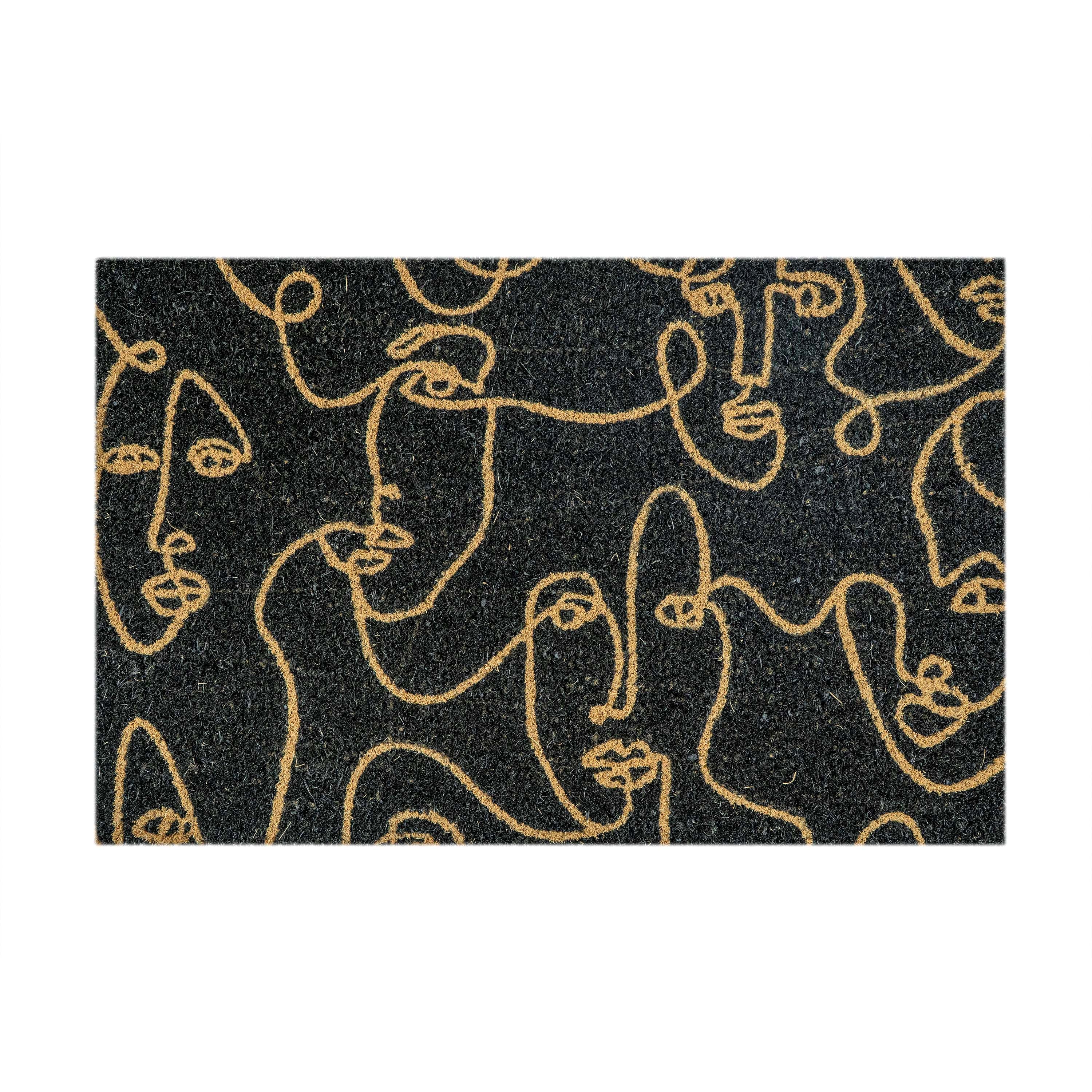 PVC Backed Coir Mat Black