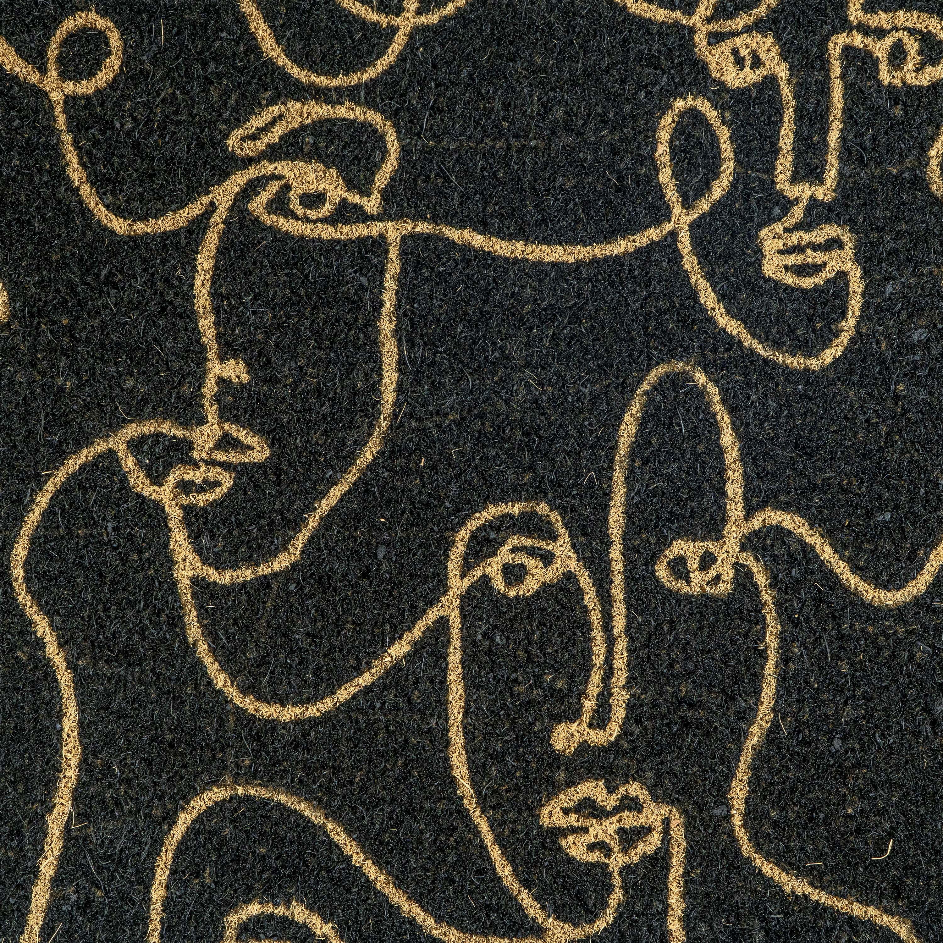 PVC Backed Coir Mat Black