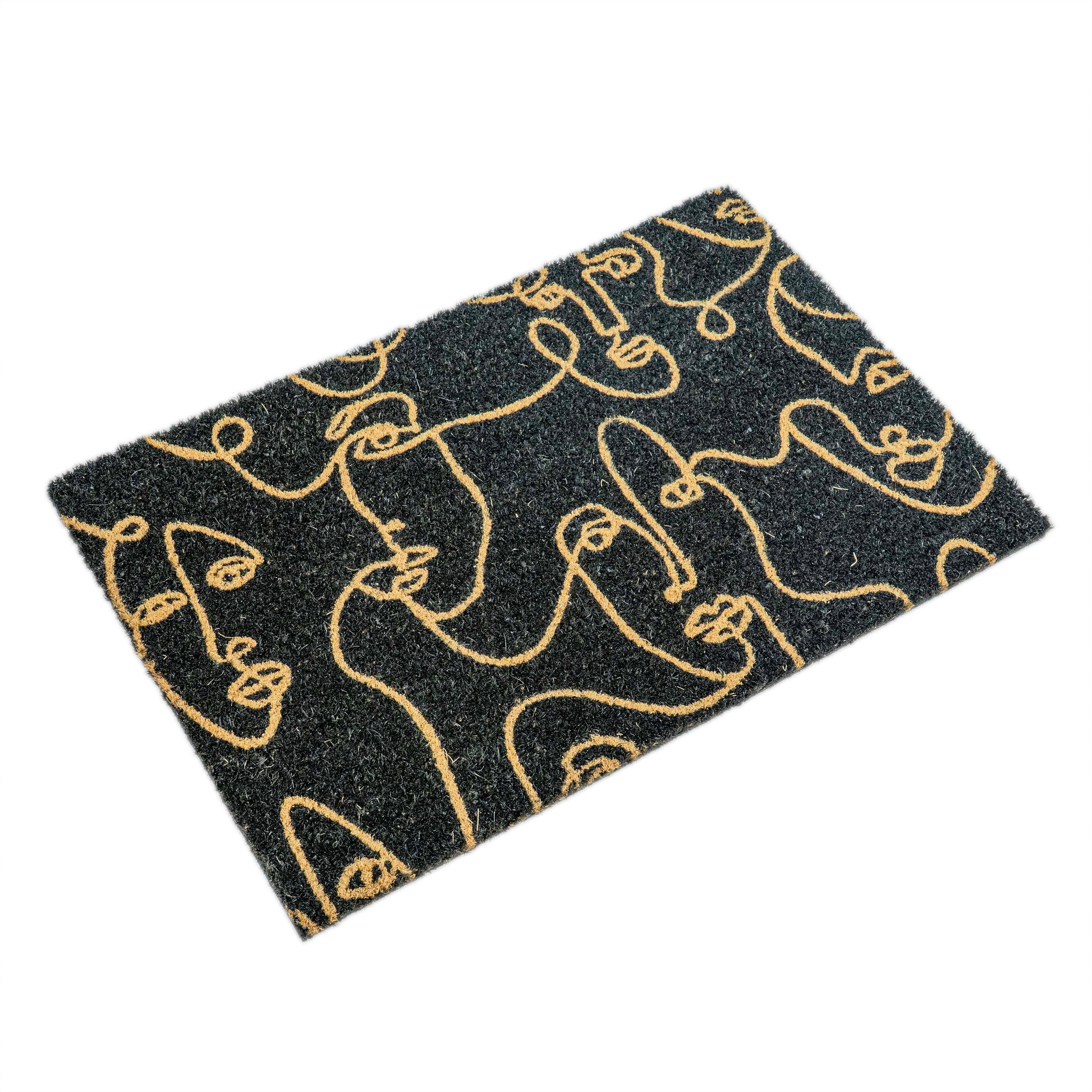 PVC Backed Coir Mat Black