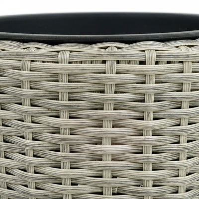 Flat Wicker Conical Planter