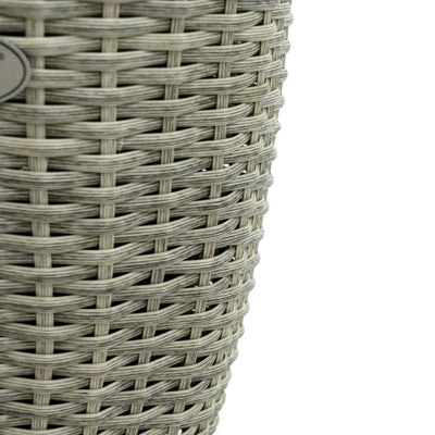 Flat Wicker Conical Planter