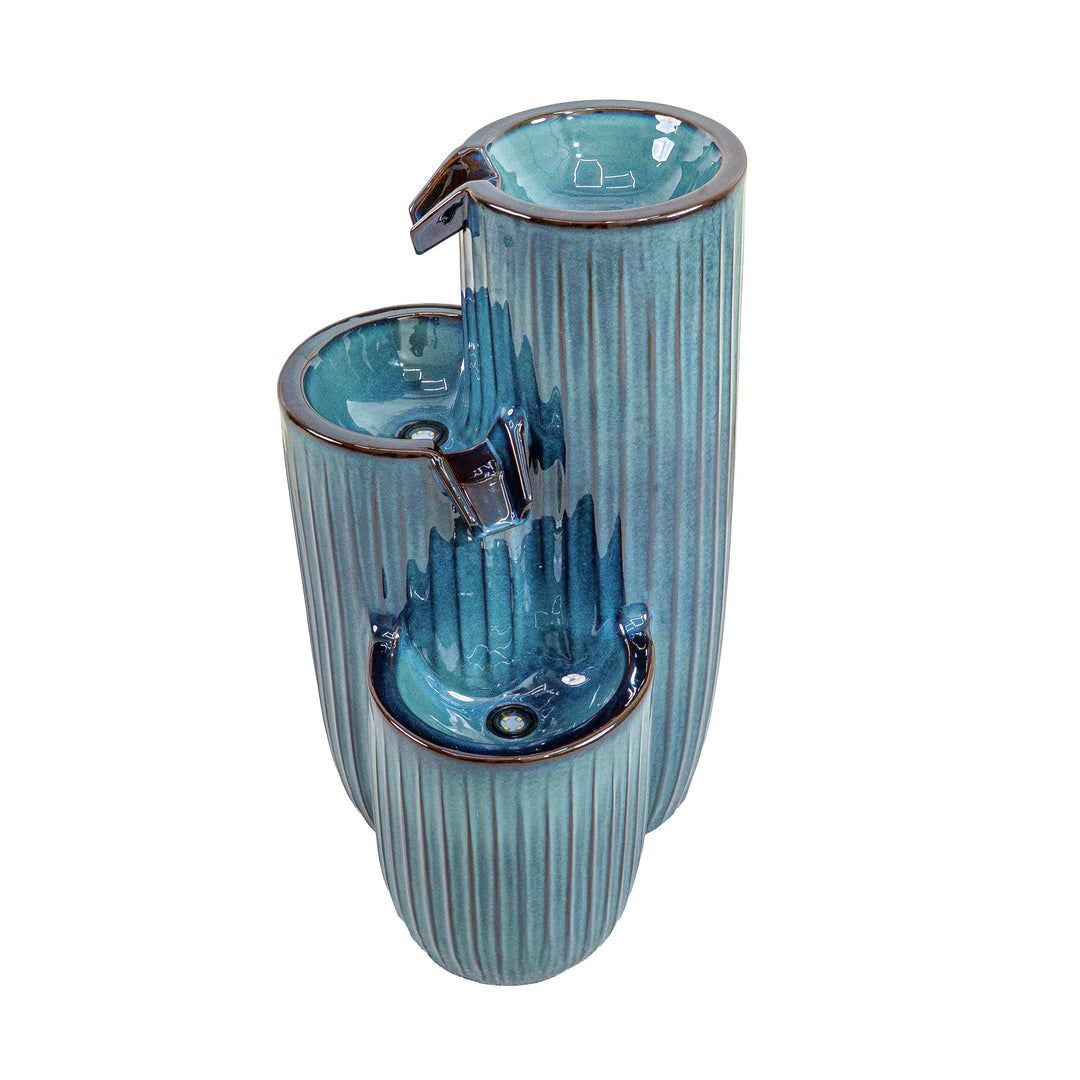 AZURE FLOW CERAMIC FOUNTAIN