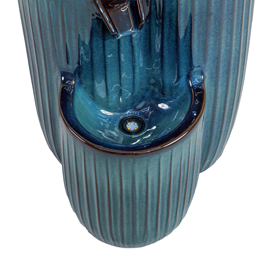 AZURE FLOW CERAMIC FOUNTAIN