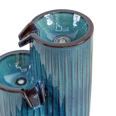 AZURE FLOW CERAMIC FOUNTAIN