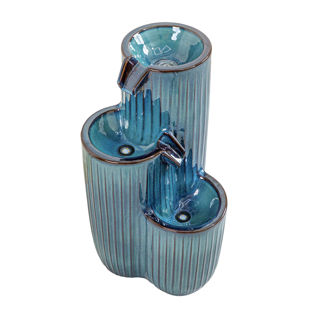AZURE FLOW CERAMIC FOUNTAIN