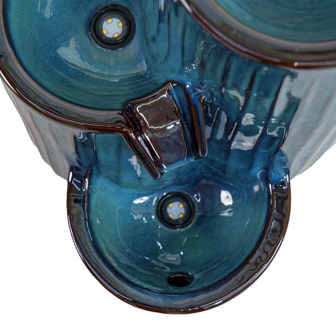 AZURE FLOW CERAMIC FOUNTAIN