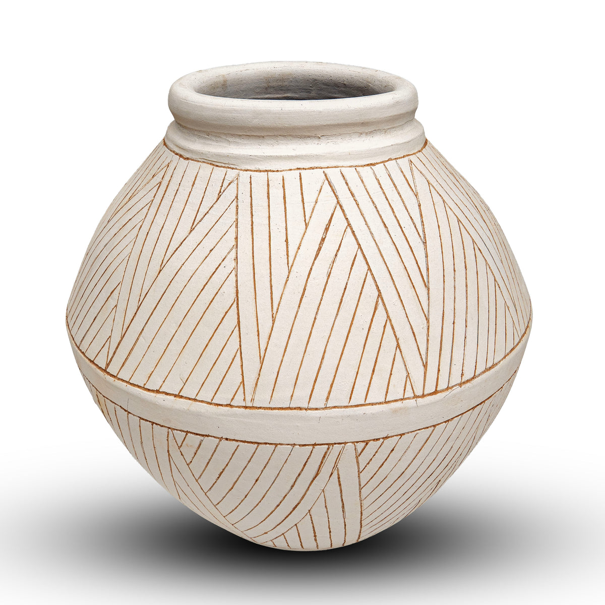 RUSTIC CLAY ROUND POT