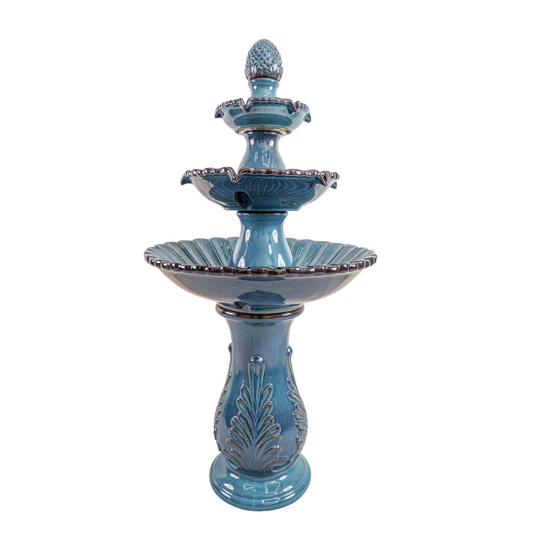 INDIGO GLAZE CERAMIC FOUNTAIN