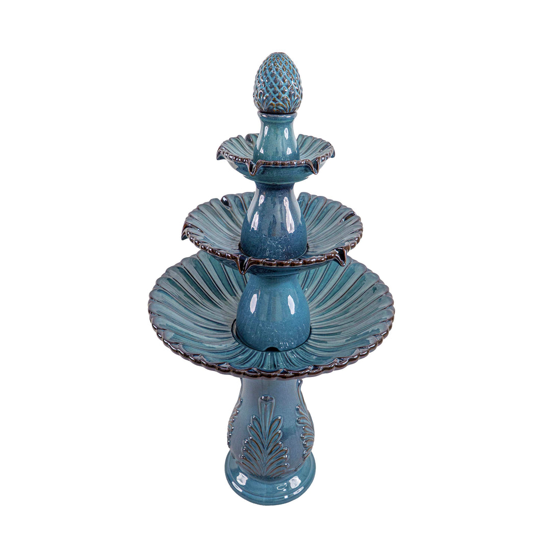 INDIGO GLAZE CERAMIC FOUNTAIN
