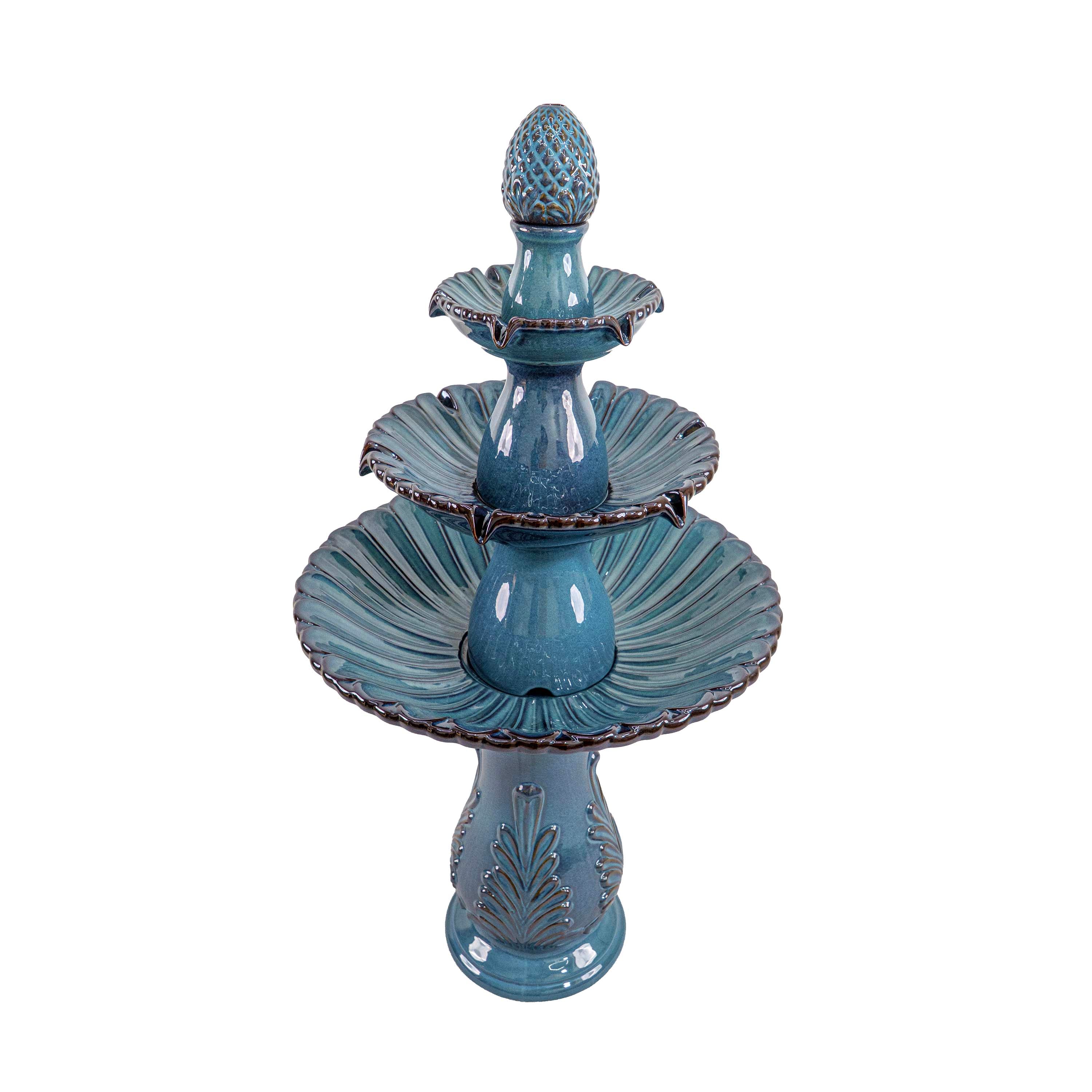 INDIGO GLAZE CERAMIC FOUNTAIN