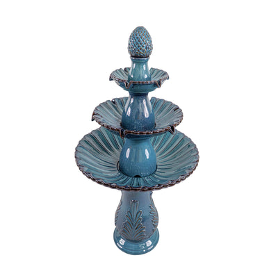 INDIGO GLAZE CERAMIC FOUNTAIN