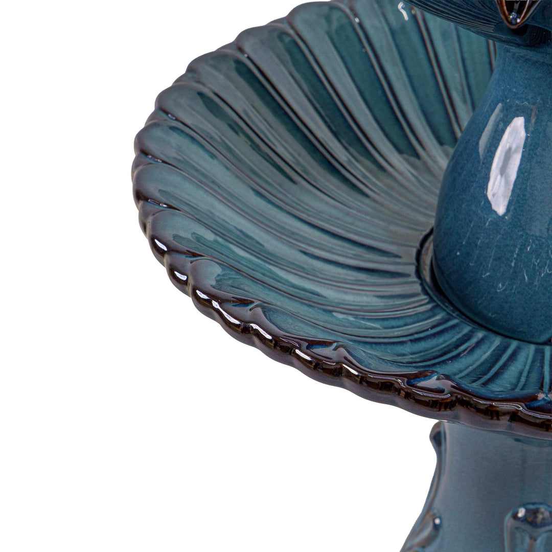 INDIGO GLAZE CERAMIC FOUNTAIN