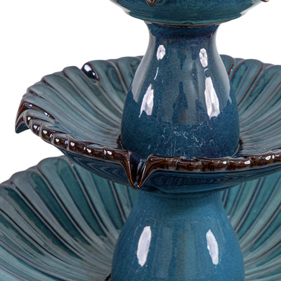 INDIGO GLAZE CERAMIC FOUNTAIN