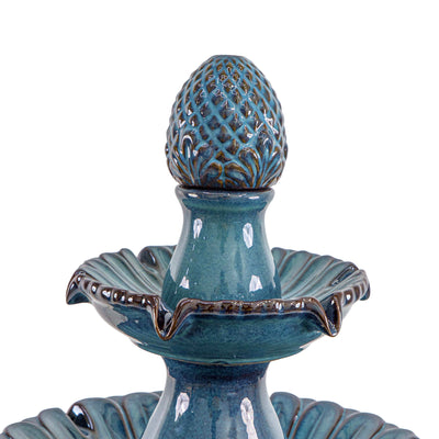 INDIGO GLAZE CERAMIC FOUNTAIN
