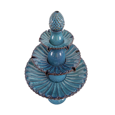 INDIGO GLAZE CERAMIC FOUNTAIN