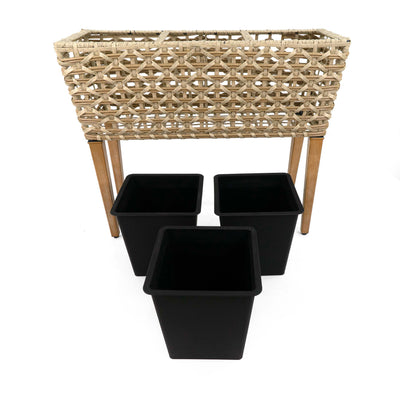 Polyrattan Planter on Stand