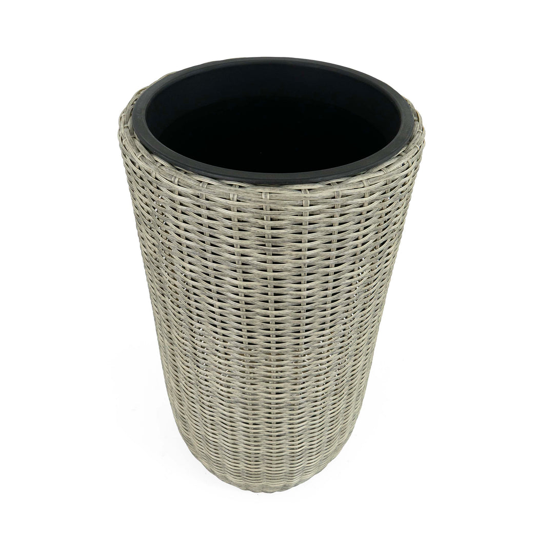 Flat Wicker Planter