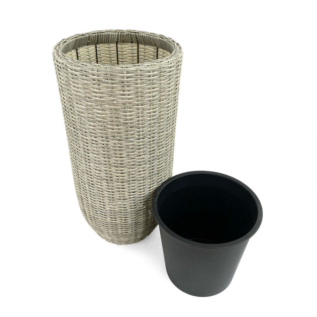 Flat Wicker Planter