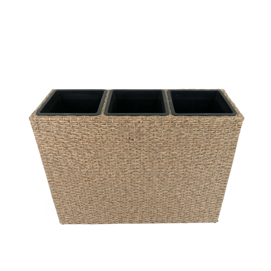 Polyrattan Planter Three in One