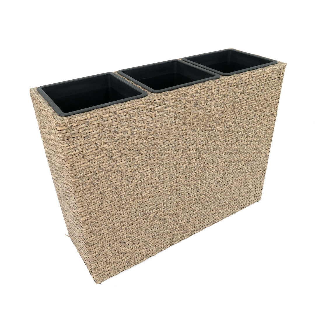 Polyrattan Planter Three in One