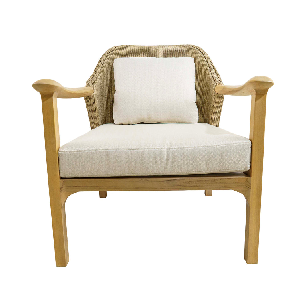 Euston Teak Single Seater Sofa with cushion