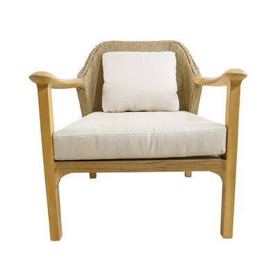 Euston Teak Single Seater Sofa with cushion