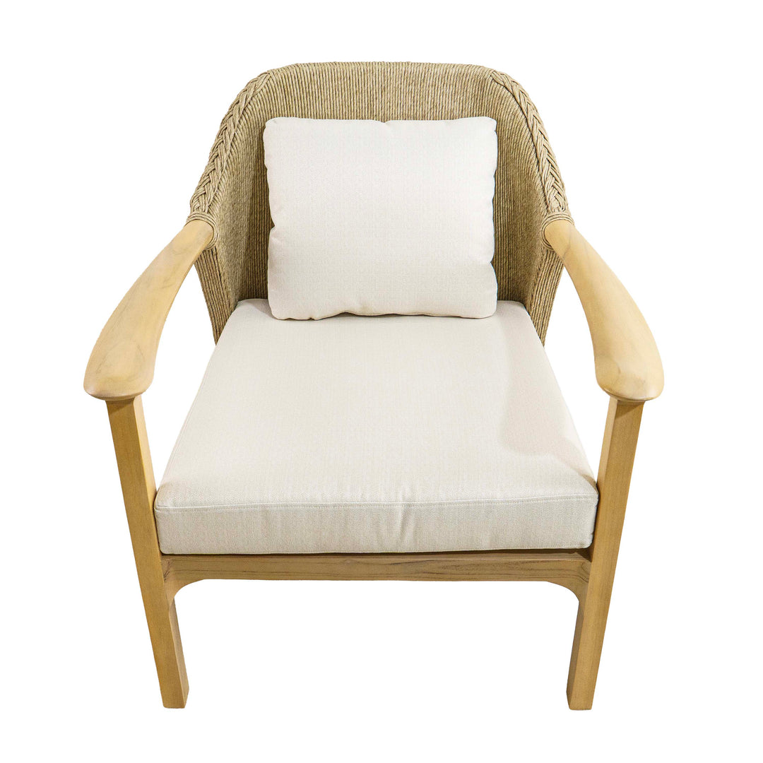 Euston Teak Single Seater Sofa with cushion